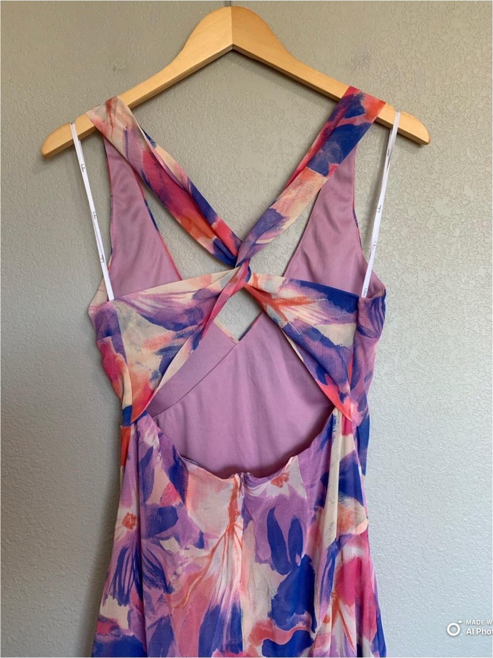 Lulu's Pink Purple Floral Midi Dress - Picture 7 of 16